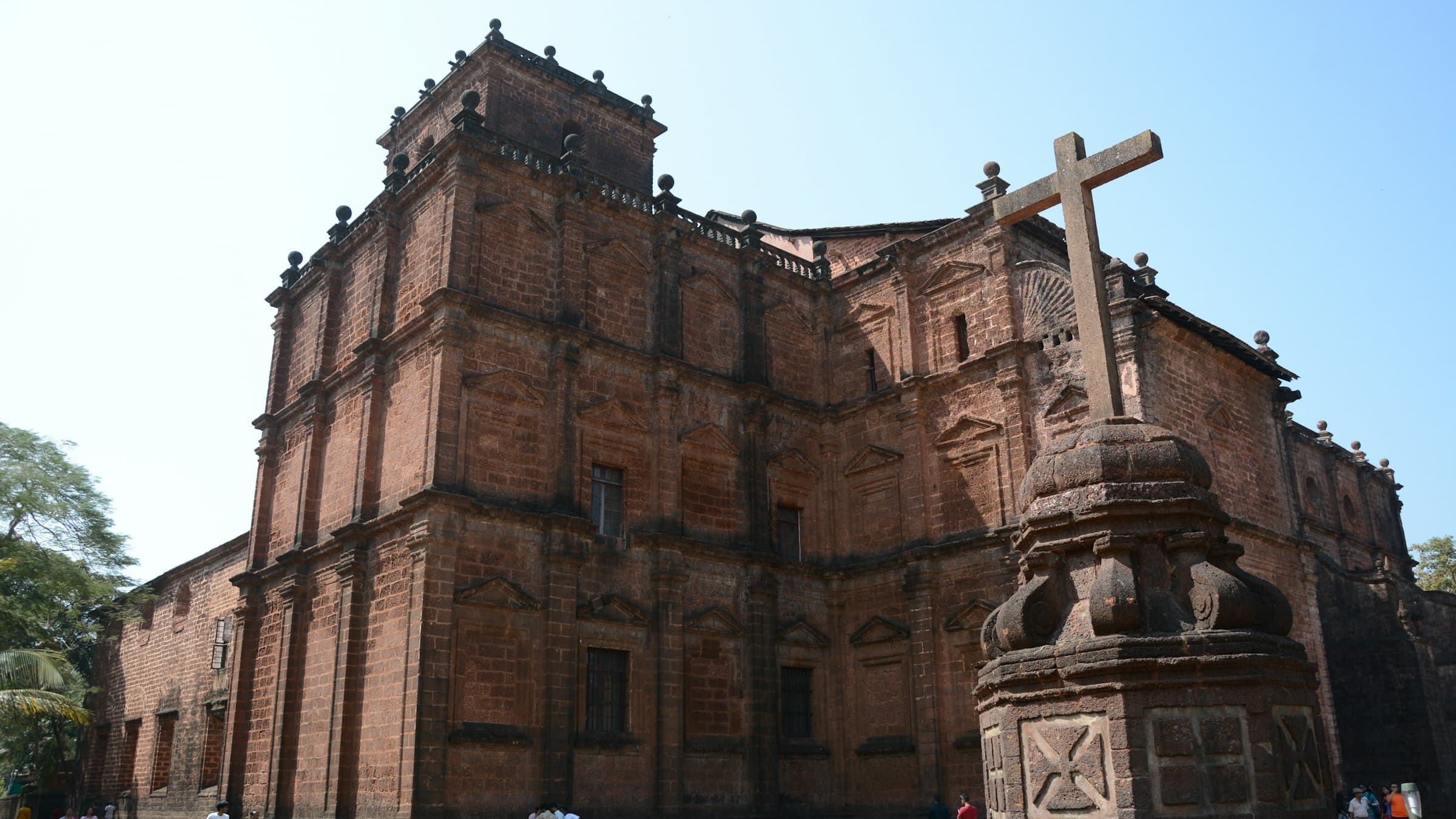 Exterior facade of the Basilica of Bom Jesus in Old Goa, a UNESCO World Heritage site