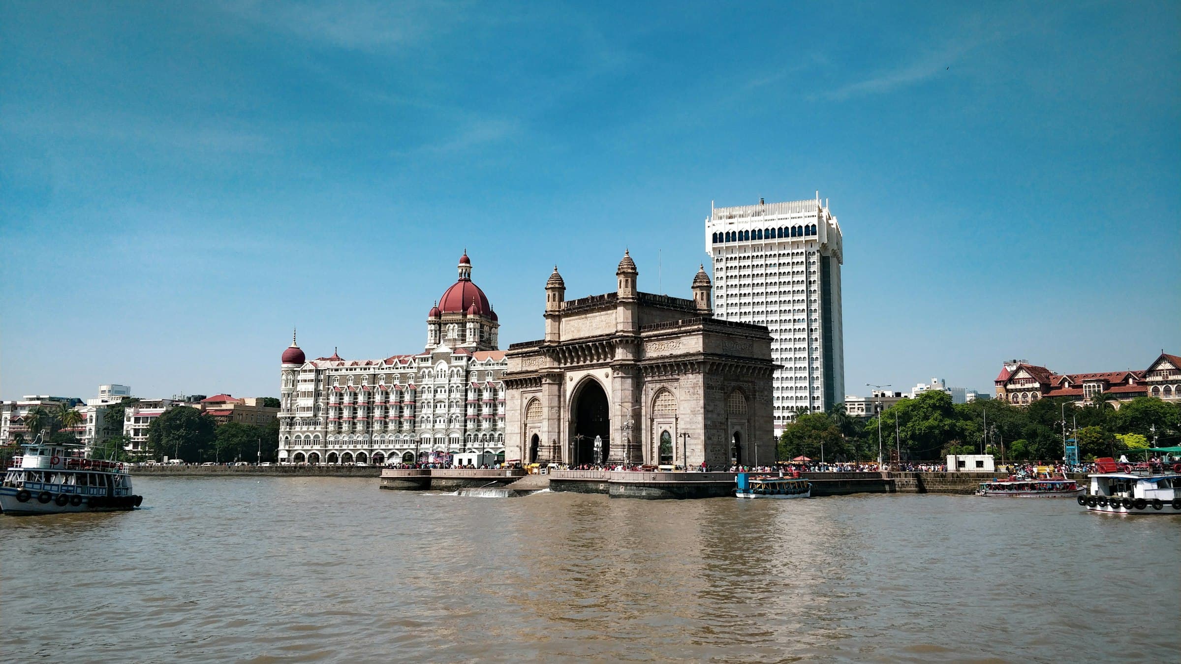 The Gateway of India and Taj Mahal Palace hotel on Mumbai's waterfront