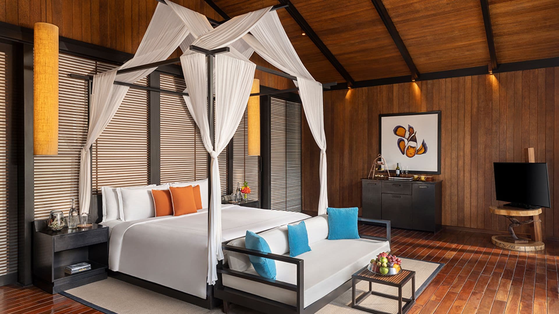 Living space inside the Grand Luxury Two Bedroom Pool Villa at Taj Exotica Andamans