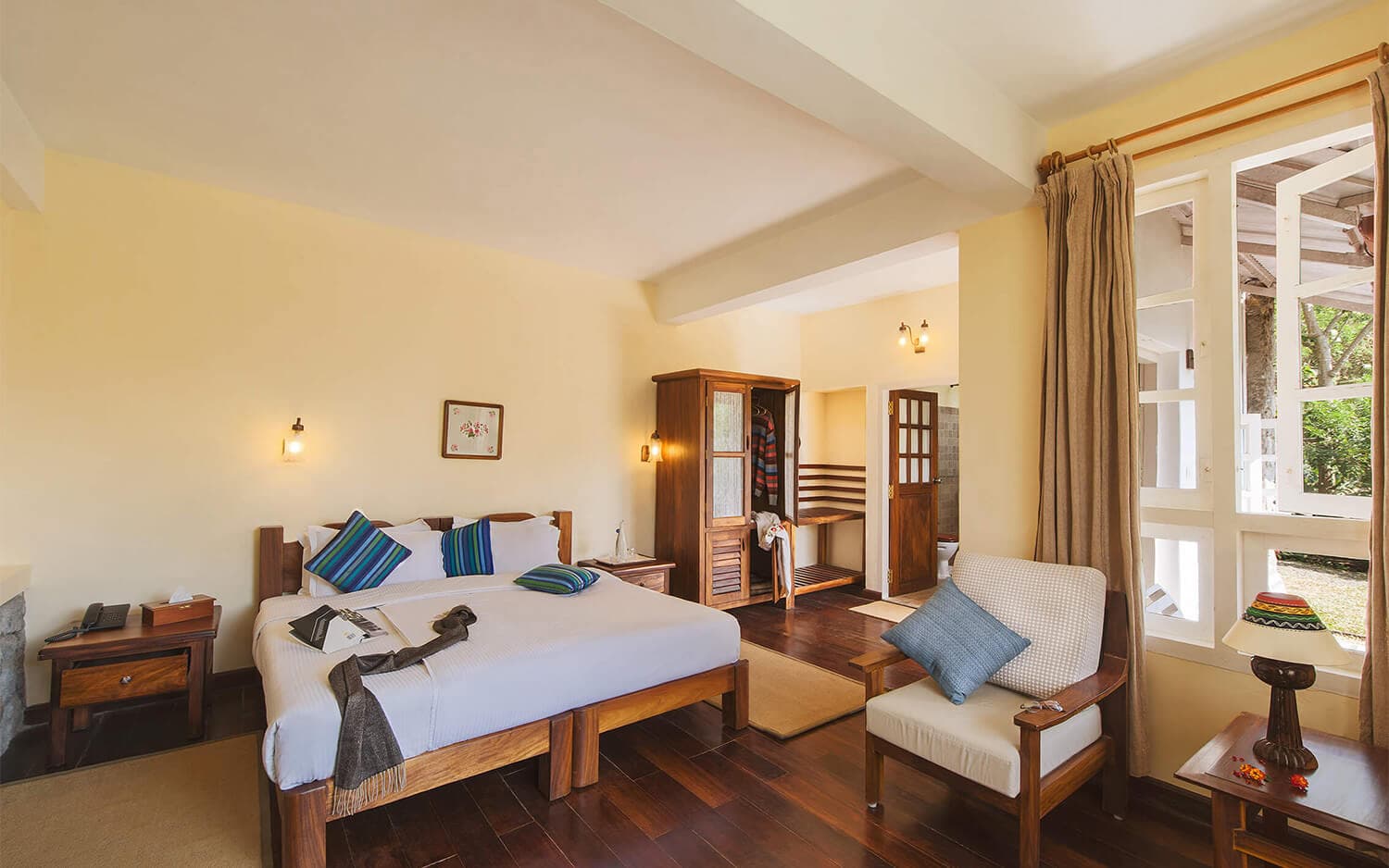 Garden Room interior at Windermere Estate, Munnar