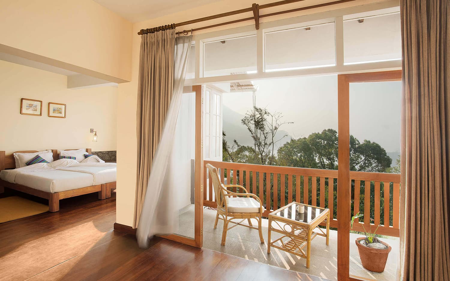 Planters' Room interior at Windermere Estate, Munnar