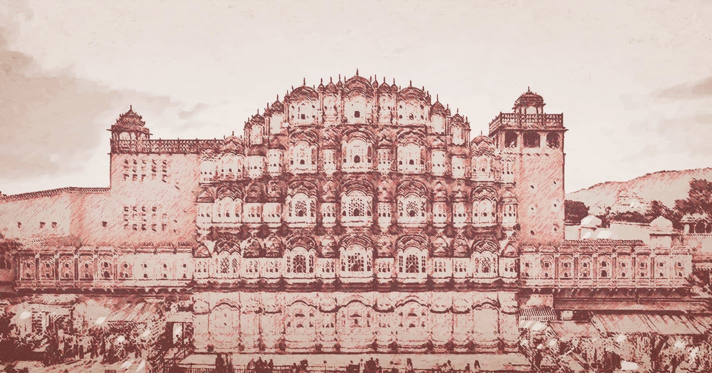 Guest spaces at Alsisar Haveli, the family-owned heritage hotel in central Jaipur