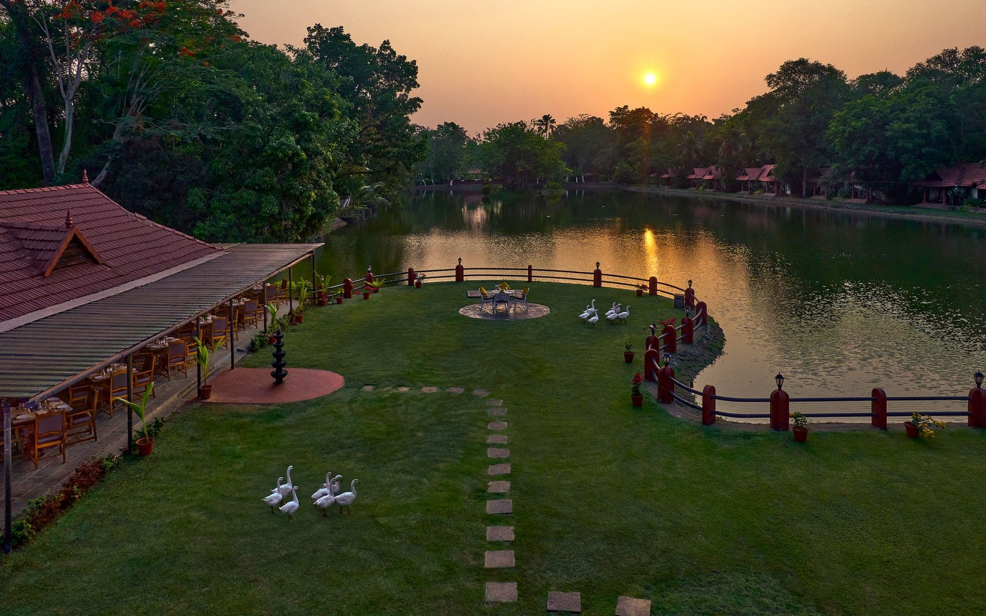 A Heritage Room with lagoon view at Taj Kumarakom Resort & Spa