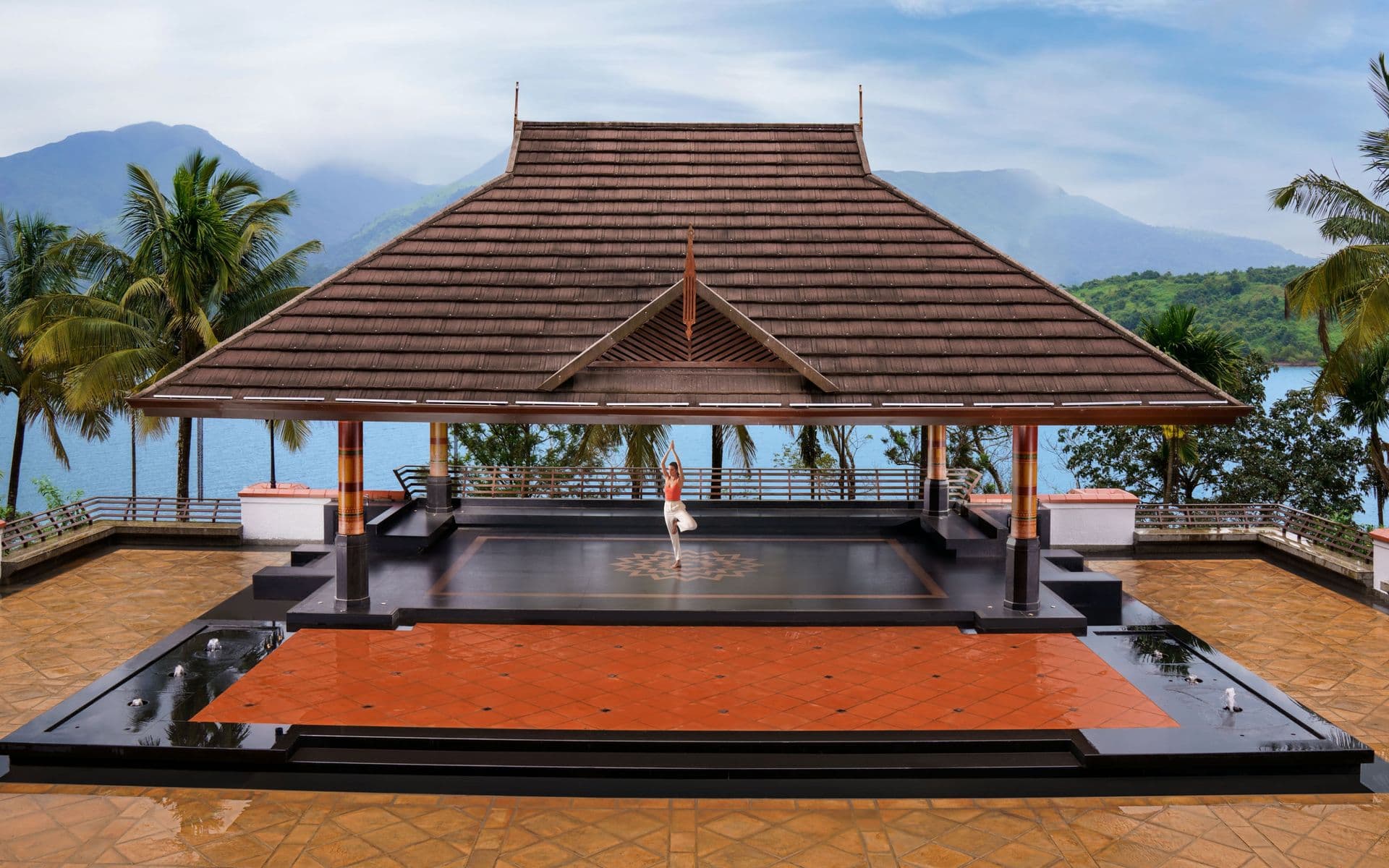 Taj Wayanad Resort & Spa on its hillside above Banasura Lake and the Western Ghats