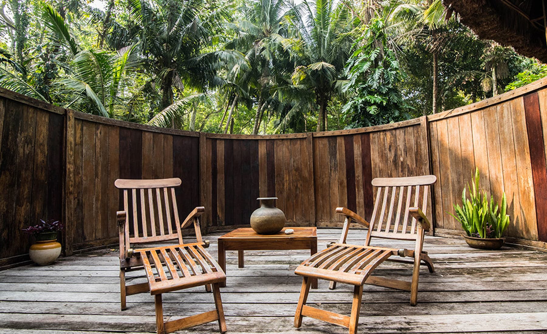 A Nicobari Villa at Barefoot at Havelock, a stilted round house with a conical thatched roof