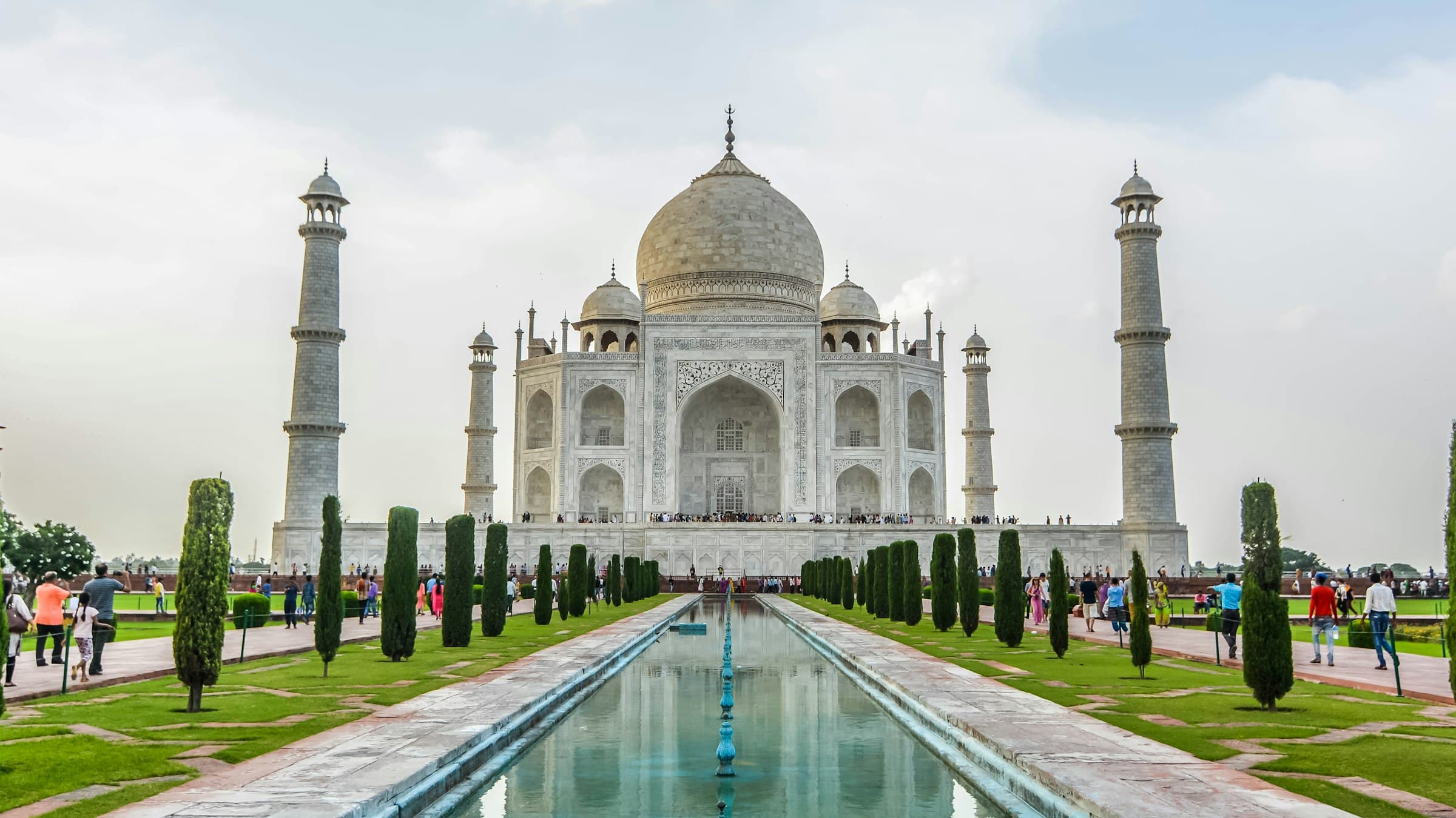 The Taj Mahal, Agra, seen from the entrance