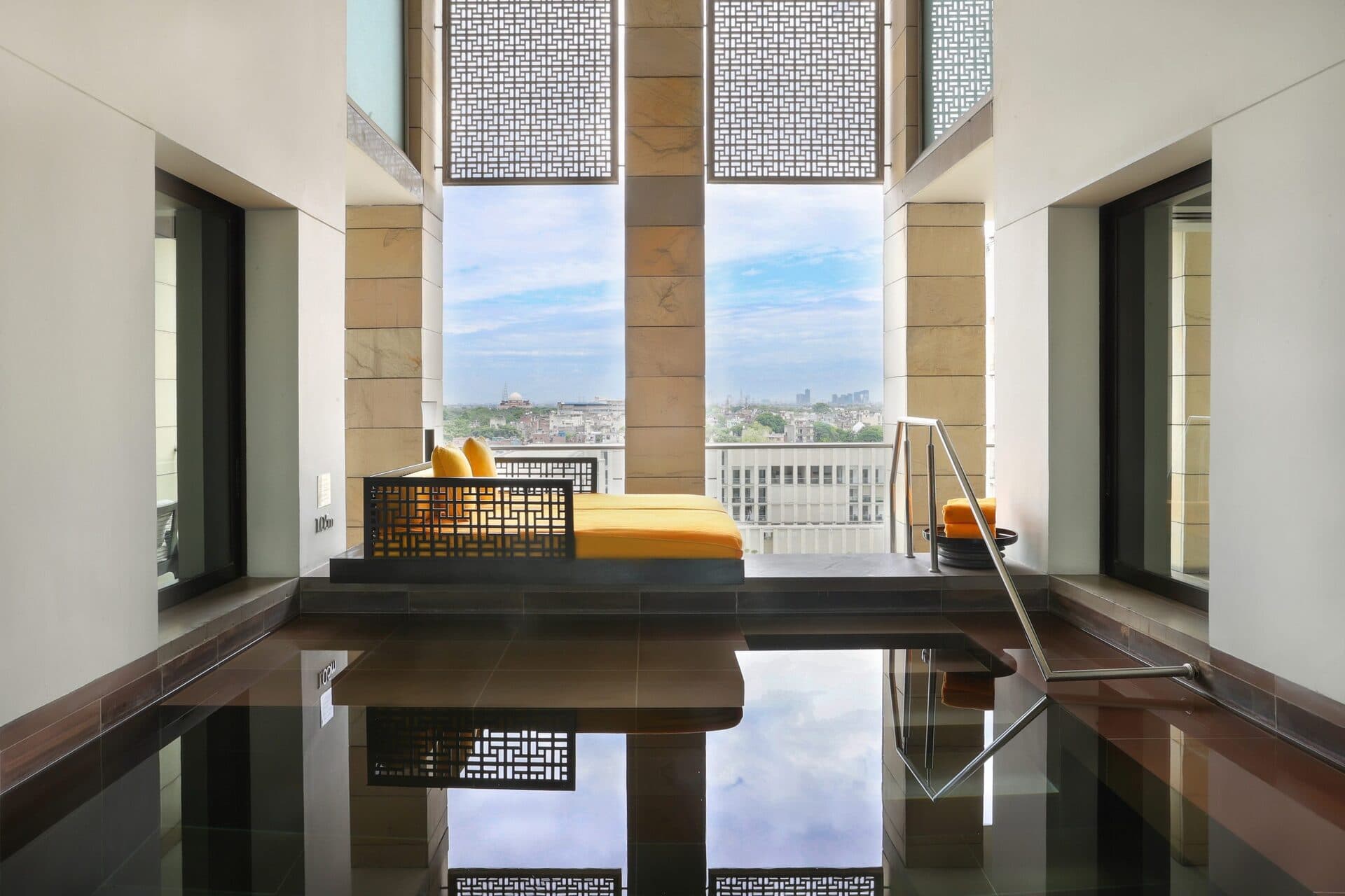 A private balcony plunge pool at The Lodhi, New Delhi