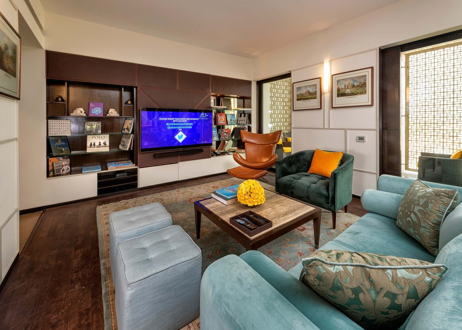 The living area of a Lodhi Suite at The Lodhi, New Delhi