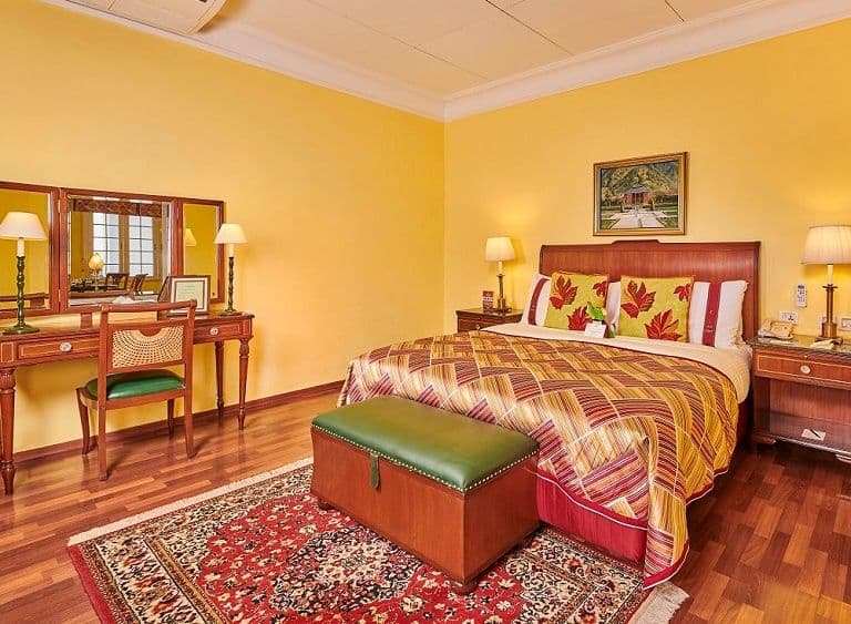 A Deluxe Palace Suite interior at The LaLiT Grand Palace Srinagar.