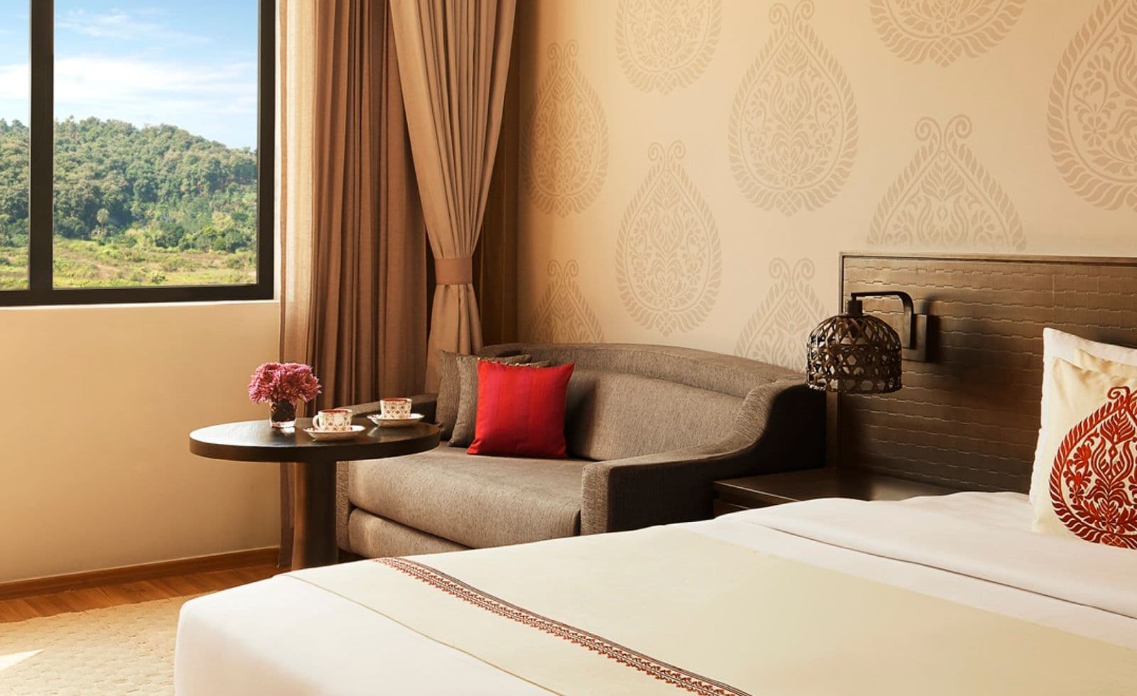 Accommodation wing and grounds at Vivanta Guwahati.
