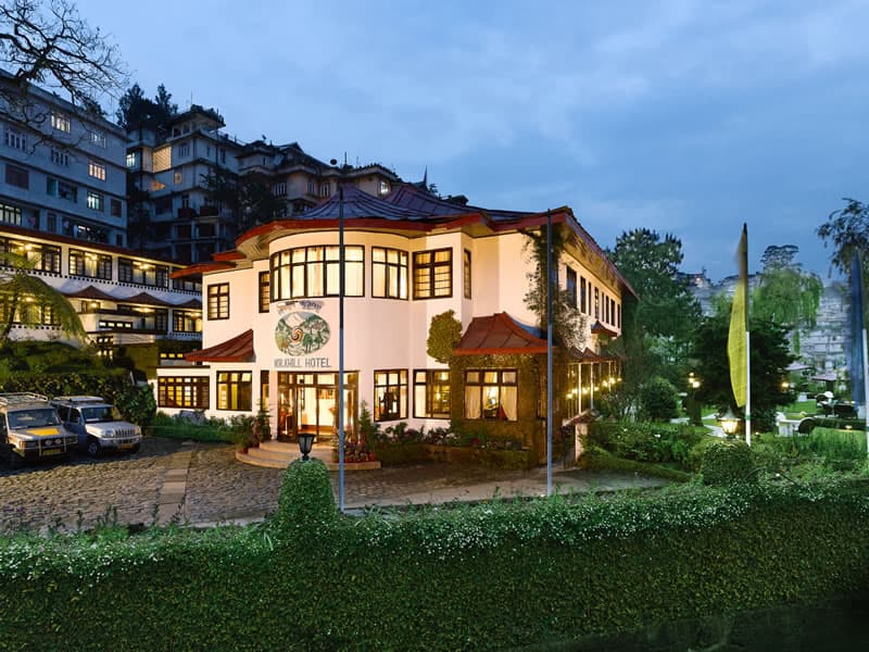 The heritage exterior of The Elgin Nor-Khill in the heart of Gangtok.