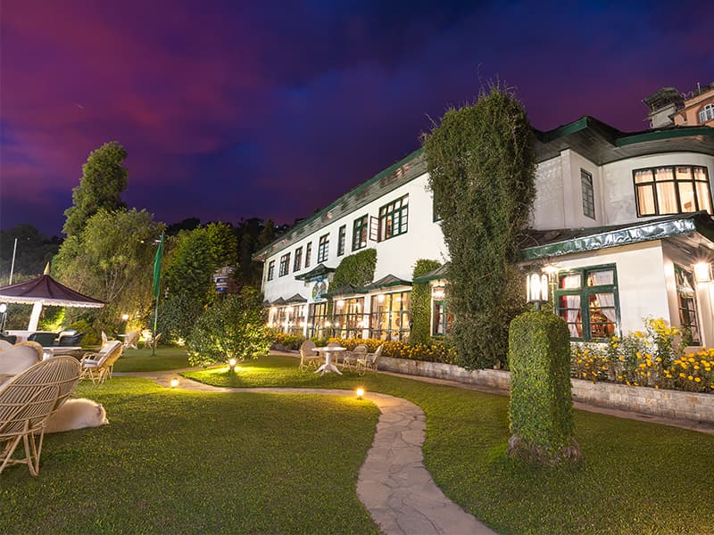 The garden and lawns at The Elgin Nor-Khill, Gangtok.