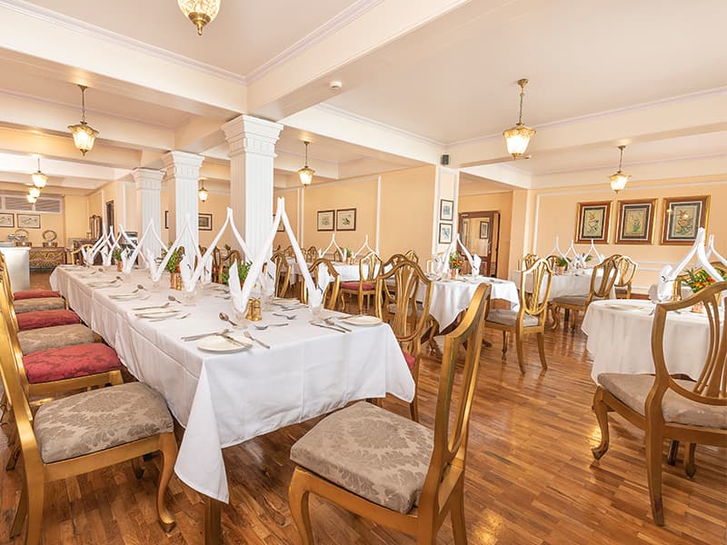 The dining room at The Elgin Mount Pandim, Pelling.