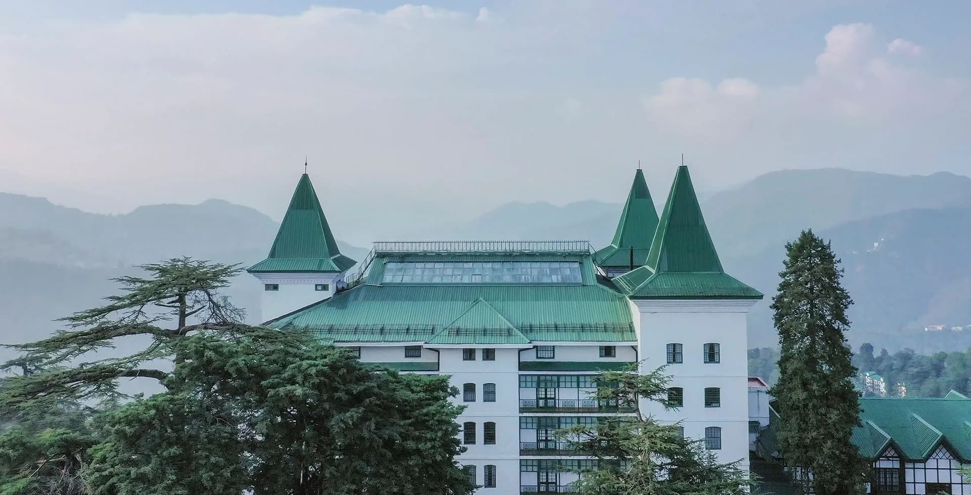 Exterior and grounds of The Oberoi Cecil, Shimla.