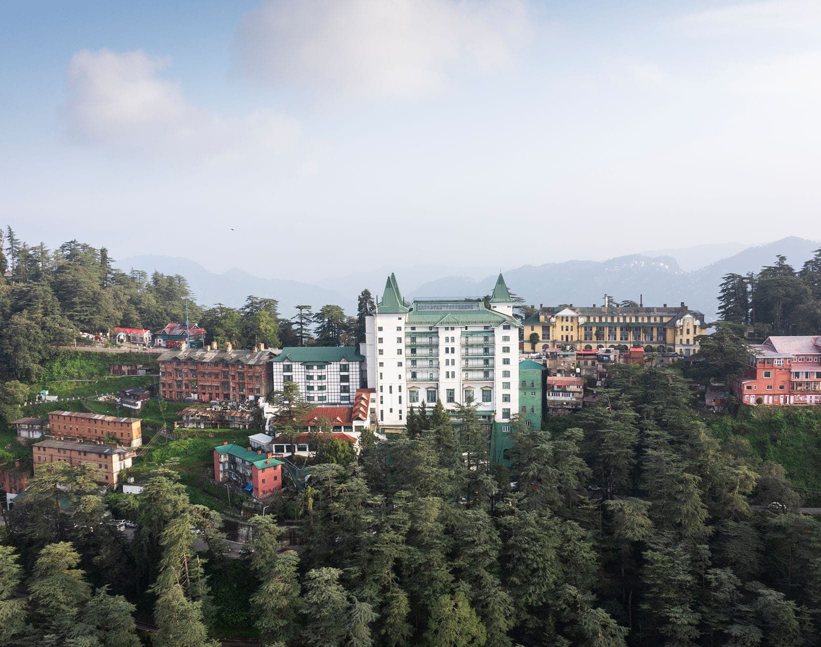The atrium lounge at The Oberoi Cecil, Shimla.