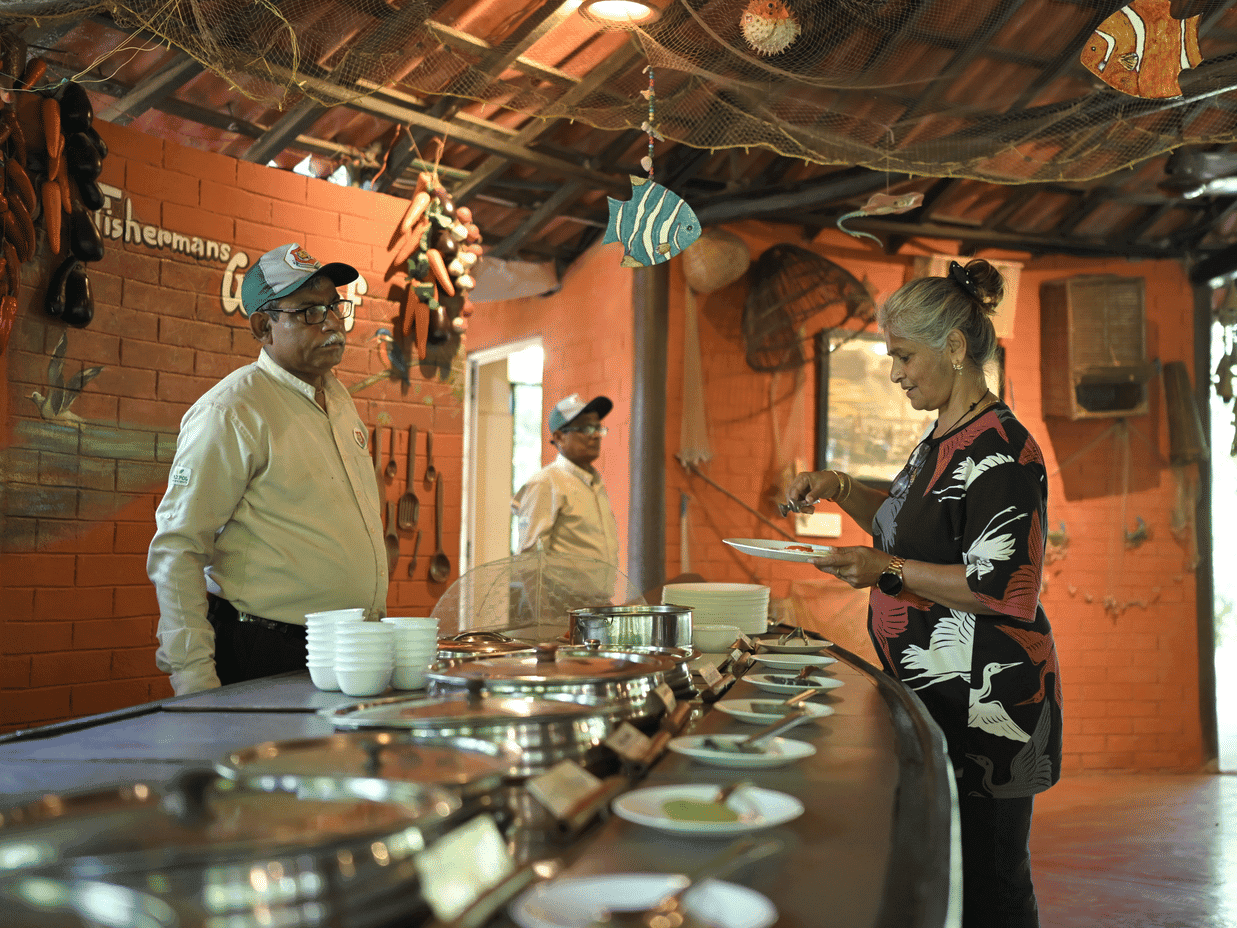 Dining area at Sundarban Tiger Camp, Dayapur Island