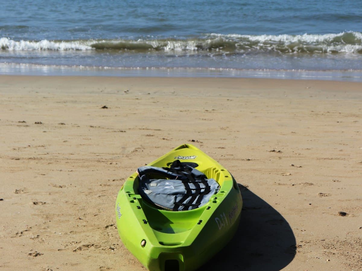Kayak resting on the shore at Palolem, South Goa
