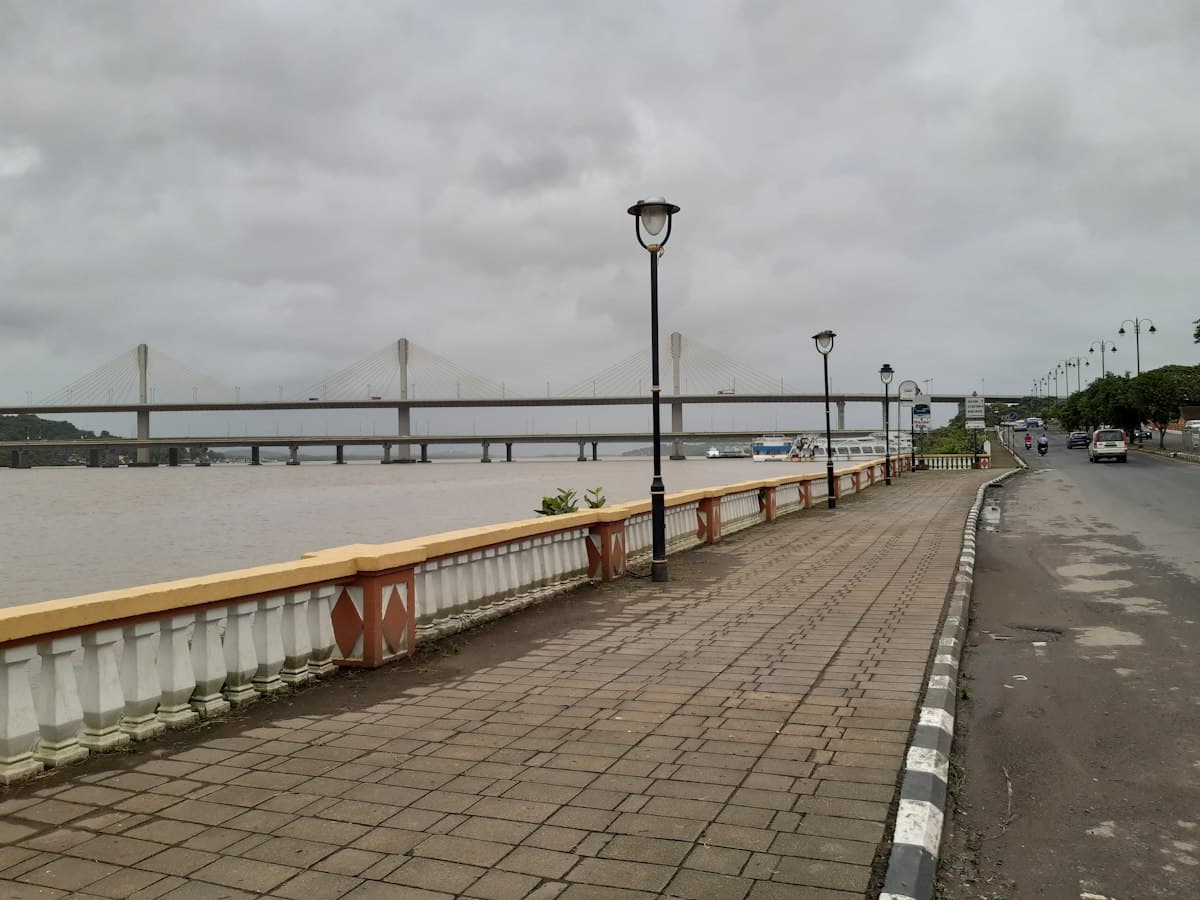 Atal Setu bridge over the Mandovi river at Panaji, Goa